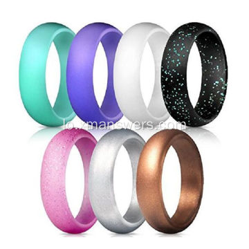 Eco friendly custom silicone ring ແຖບ wedding
